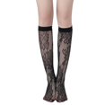 thumbnail image 1 of Womens Black Socks Lace Hollow Out Mesh Socks, 1 of 1
