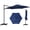 Navy Blue, variant on Gymax 10 FT Outdoor Cantilever Umbrella w/360-Degree Rotation Air Vent Cross Base Included Patio Beige