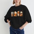 thumbnail image 4 of Mode Chandails à Capuchon pour Femmes 2023 Halloween Mode Décontractée Aguichant Imprimée Manches Longues Col Rond Chandail Blouse Hauts Chandails en Molleton Sans Capuche 50 % de Réduction Liquidation Costumes Halloween/noël, 4 of 8