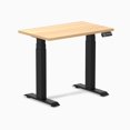 thumbnail image 1 of Desky Dual Mini Sit Stand Desk - Sublime Teak / 32 x 20 inches / Matte Black, 1 of 10