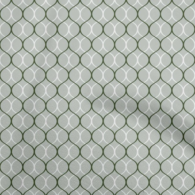 oneOone Polyester Spandex Mint Green Fabric Ogee Craft Projects Decor Fabric Printed By The Yard 56 Inch Wide
