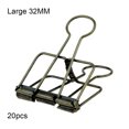 thumbnail image 3 of VONKY 20 Pieces Metal Paper Clip Electroplated Solid Color Replacement Home School Examination Papers Clips Accessories Bronze 32mm, 3 of 5