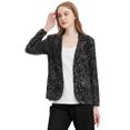 thumbnail image 3 of Women's Evening Sparkle Sequins Open Front Long Sleeve Blazer Jacket, 3 of 5
