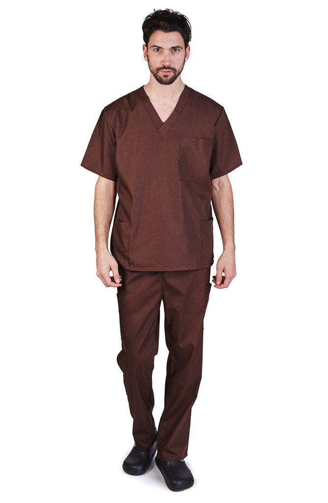 M&M SCRUBS Ensemble de Sarrau pour Hommes Haut de Sarrau Médical et Pantalon