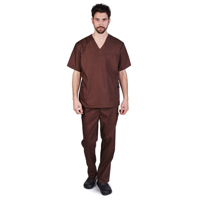 M&M SCRUBS Men's Scrub Set Medical Scrub Top and Pants