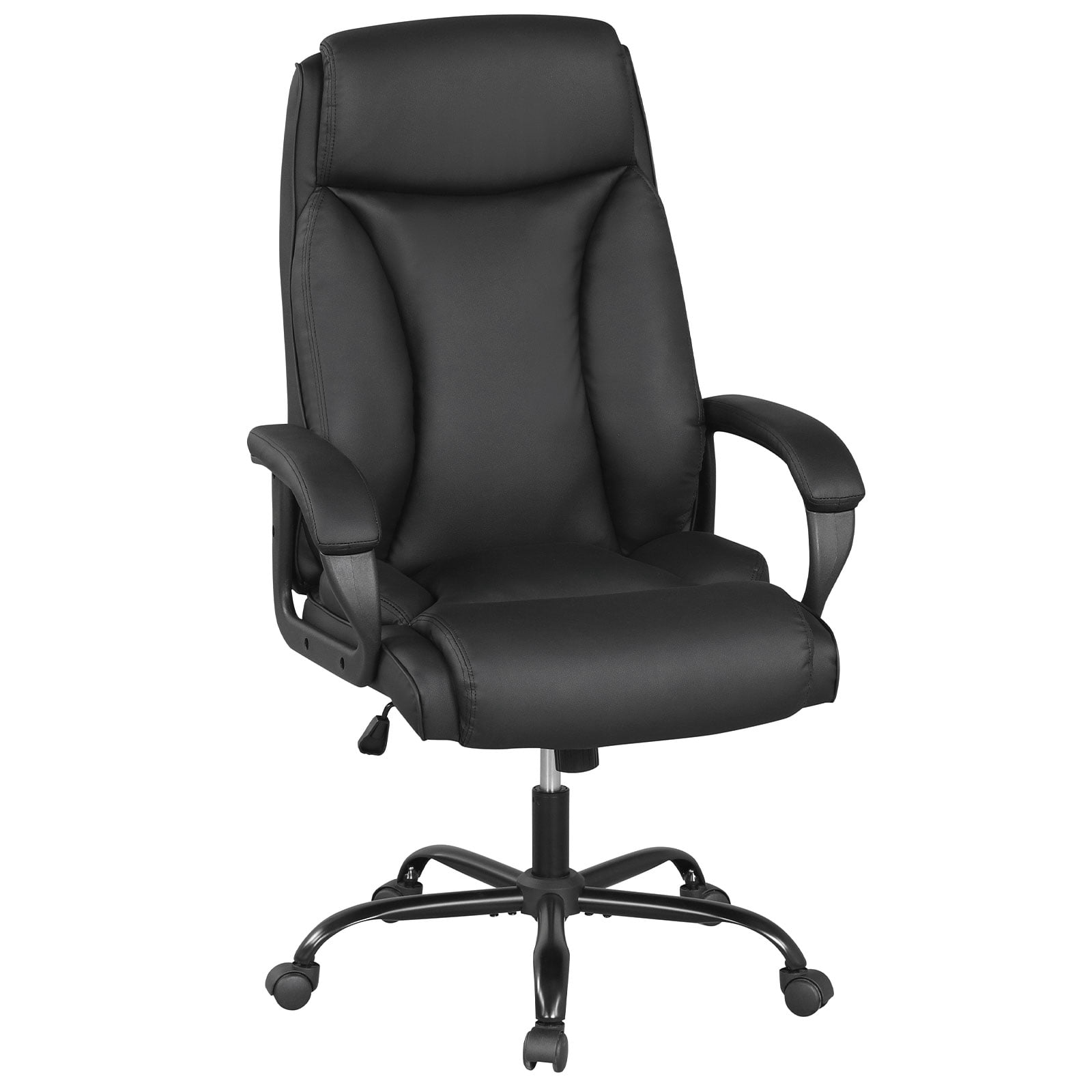Costway 400 LBS Big & Tall Leather Office Chair Adjustable High Back Task Chair