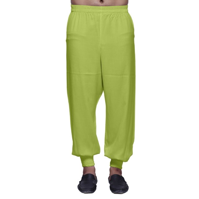 Atasi Mens Elastic Ethnic Wear Bottom Pant Readymade Solid Rayon Harem Pajama