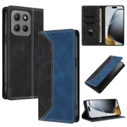 Phone Case for Motorola Moto G15 FOXDOCK Premium Leather,Creative Dual-Color Cover with Card Slot,Shockproof