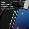 thumbnail image 1 of mmirethe LED USB Type C Cable Braided Fast Charging Type-C Cable USB-C Charging Cable Black, 1 of 6