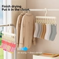thumbnail image 4 of Fridja Under Clearance 5$ Non-Slip Hanger with Clips Plastic Clothes Hanger Multi-Purpose Garment Clamp Delicate Lingerie Drying Rack Sock and Underwear Organizer Home Essentials, 4 of 6