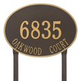 thumbnail image 1 of Whitehall 2929OG Hawthorne Oval - Estate Lawn - Two Line- Bronze/Gold, 1 of 1