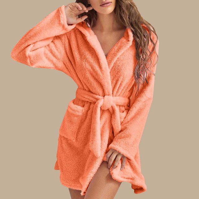 Gift TIMIFIS Womens Robe Plush Soft Robe , Warm, Fleece Bathrobe Winter Warm Pajamas Shower Nightgown pring/Summer