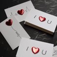 thumbnail image 2 of Faux Leather Love Invitation Greeting Card Postcard Wedding Valentines Day Gift, 2 of 9