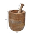 thumbnail image 2 of Mango Wood Mortar & Pestle 5.5", 2 of 4
