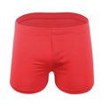 thumbnail image 2 of RXIRUCGD sous-Vêtements pour Hommes Hommes Décontracté Mode Uni Aguichant Taille Élastique Respirant Boxeurs Caleçons Courts Boxeurs pour Hommes Rouge, 2 of 6