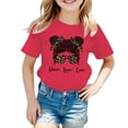 thumbnail image 1 of LUOGENLI T-Shirt pour Filles Enfant Filles Mignon Graphique Col Rond Manches Courtes Tee Été Décontracté T-Shirt Longues Chemises pour Filles Travail 5-6 Ans, 1 of 5