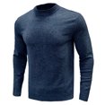 thumbnail image 1 of Chandail à Enfiler pour Hommes Chandail à Manches Longues à Col Rond pour Hommes Haut Uni, 1 of 4