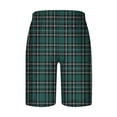 thumbnail image 4 of Diufon Men's Casual Shorts Spring Summer Wide Leg Loose Plaid Printed Elastic Waisted Drawstring Sport Shorts, 4 of 4