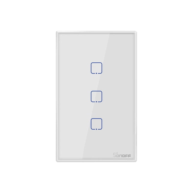 Amdohai T0US3C-TX 3 Gang Smart WiFi Wall Light Switch APP/Touch Control Timer Standard Panel Smart Switch Compatible with Home/Nest &