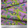 thumbnail image 2 of Soimoi Polyester Crepe Fabric Branches,Parrot & Leopard Jungle Fabric Prints by Yard 52 Inch Wide, 2 of 3