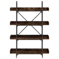 thumbnail image 3 of vidaXL Bookcase 4-Tier Smoked Oak 39.4"x13"x57.3" Engineered Wood, 3 of 6