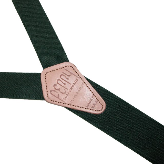 Perry Suspenders Bretelles pour Hommes à Crochet Élastique à l'Extrémité 1 1/2 Po - Beige, Régulier
