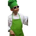 thumbnail image 4 of CHEFSKIN Children Kids Lime Green Chef Set Apron & Adjustable Hat, Real Fabric Lightweight (Small fits 2-8), 4 of 4