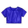 thumbnail image 1 of TIEVOSA Robe de Carnaval Décontractée à Paillettes pour Filles et Garçons Manches Courtes pour 12-14 Ans (Bleu), 1 of 5
