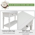 thumbnail image 4 of MODERNLUXE Table Console Rétro de 50 Pouces, Table de Sofa, Table d'Entrée avec 3 Tiroirs et Tablette Inférieure Ouverte pour Entrée, Couloir et Salon, Blanc Antique, 4 of 7