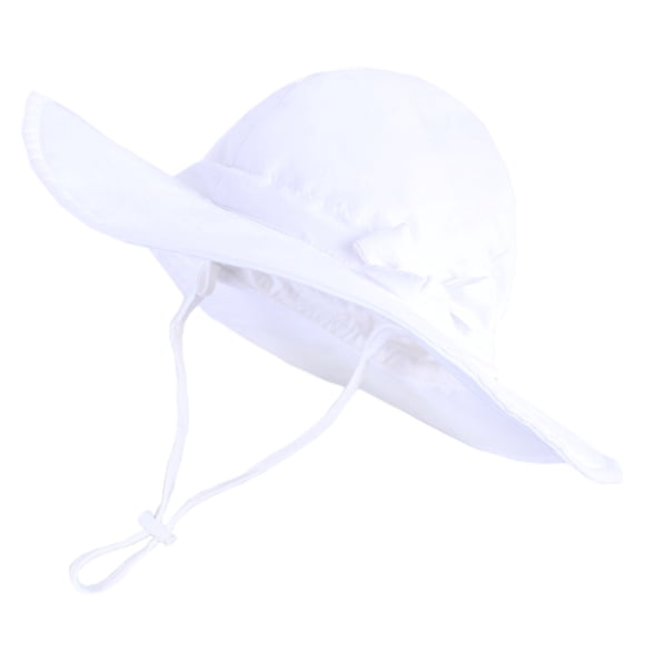 GDREDA Chapeau et Gants Chapeau de Soleil pour Tout-Petit Fille avec UPF 50+ Extérieur Chapeau de Plage Ajustable pour Tout-Petit à Grand Bord Chapeaux Seau pour Enfants Blanc, 2-4 Ans