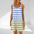 thumbnail image 1 of Ovzne Robes pour Femmes 2025 Robe pour Femme Mode Robe Décontractée Imprimée Sans Manches Grande Taille Robe Maxi Liquidation, 1 of 5