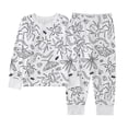 thumbnail image 1 of Ensemble de Pyjamas Deux Pièces pour Garçons à Imprimé Animal Colorable, Tenue de Nuit Confortable pour Enfants, 1 of 2