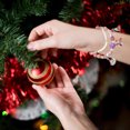 thumbnail image 4 of Christmas Gift Bell Snowman Double Elastic Bracelet Christmas Tree Santa Gift Hand String Beads, 4 of 8