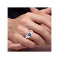 thumbnail image 2 of RYLOS Mens Rings 14K White Gold Classic Design 7X5MM Oval Gemstone & Diamond  Alexandrite June Birthstone Ring Size 13, 2 of 7