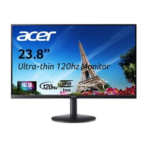 Acer SB243Y G0bi 23.8" IPS Complet HD (1920 x 1080) Moniteur de bureau ultra-mince à format zéro (Sync-Adaptive Support)FreeSync Compatibles)= Jusqu'à 12