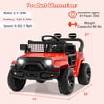 thumbnail image 3 of Costway Camion Voiture pour Enfants 12 V à Batterie, Véhicule Électrique avec Télécommande, Rouge, 3 of 10