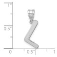 thumbnail image 4 of Diamond2Deal 14K Pendentif Initiale Lettre L en Or Blanc pour Femmes, 4 of 6