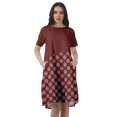 thumbnail image 1 of Moomaya Short Sleeve Dresses Plus Size Women Scoop Neck Mini Tunic Dresss, 1 of 4