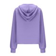 thumbnail image 3 of Half Zip Sweatshirt Women Plus Size Fleece Cropped Hoodies Pullover Fall Winter Warm Tops, 3 of 6
