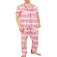 thumbnail image 3 of Family Matching Clothes Christmas Sleepwear  Tree Print Tops Trousers Baby Romper Pajamas Set, 3 of 7