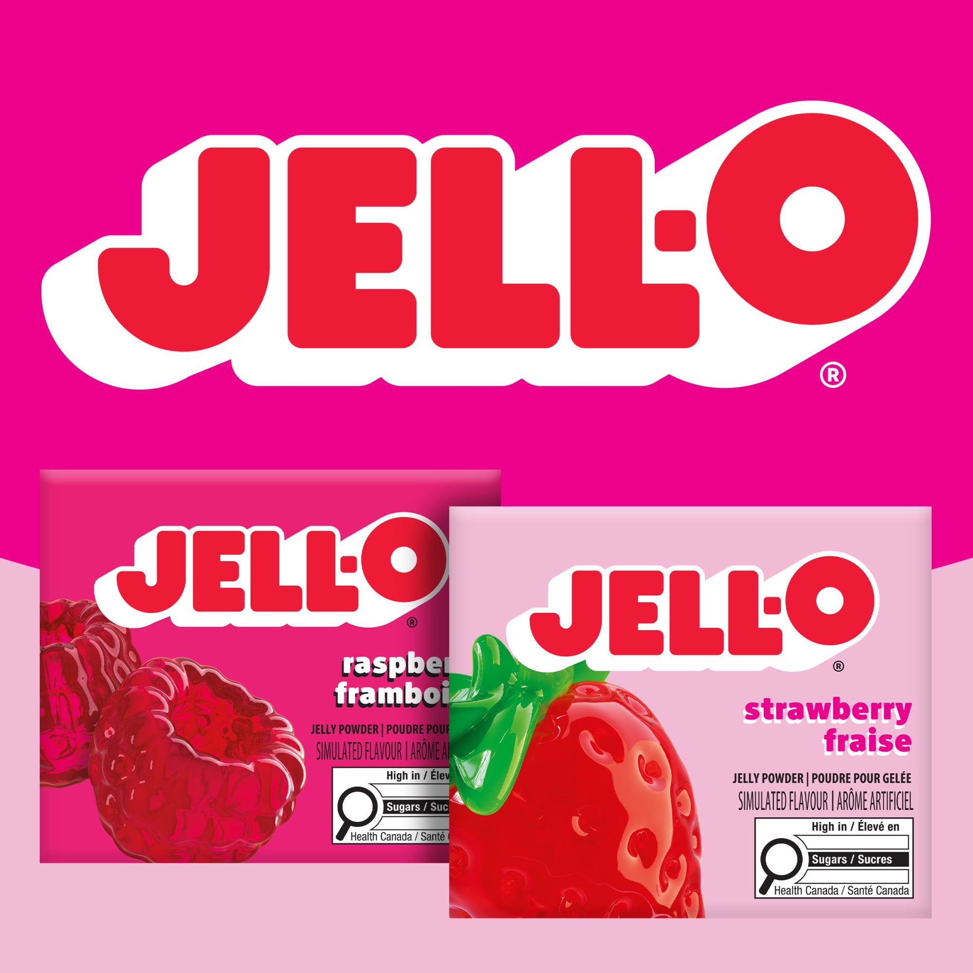 Mélange De Poudre Pour Gelée Fraise, Boîte