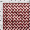 thumbnail image 3 of oneOone Viscose Jersey Maroon Fabric Check Sewing Craft Projects Fabric Prints By Yard 60 Inch Wide, 3 of 4