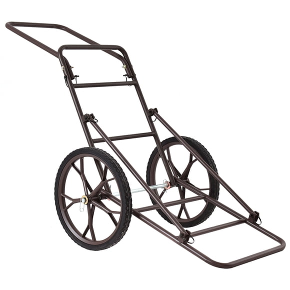 Gymax Folding Deer Game Cart Heavy-Duty Steel Hauler Utility Gear Dolly Cart