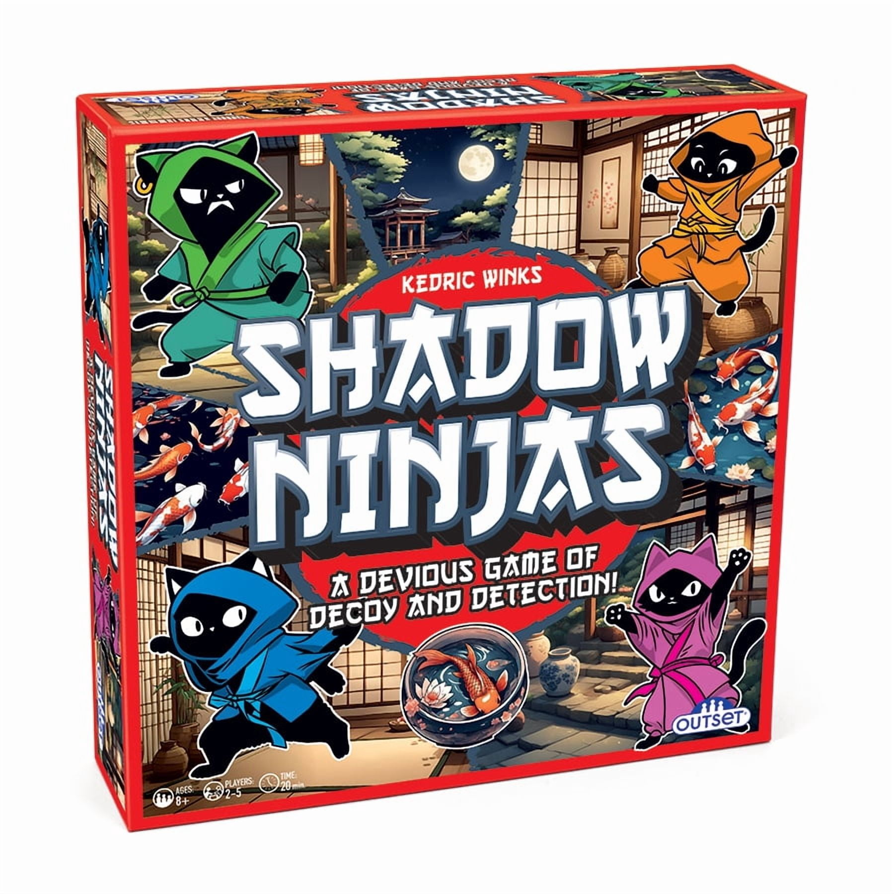 Outset Media Shadow Ninjas Board Game, 2-5 Player, Ages 8 & up