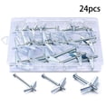 thumbnail image 1 of 24 Pc Switchs Bolts And Wing Nut Kit For Drywalls Fixed Lights Bookshelfs Sink, 1 of 8