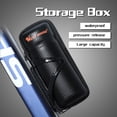 thumbnail image 4 of WEST BIKING WEST BIKING Hard Shell Cycling Tool Canister with Water Bottle Holder, Compact Storage Box for Bike Accessories, Carbon Texture Design, Rainproof PVC Leather, Glossy/Textured Black Options, 4 of 6