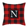 thumbnail image 2 of Yhmxh Pillow Covers Throw Pillow Covers Pillow Protector Twenty Six Letters Christmas Pillowcase Peach Skin Print Cushion Cover Plaid Cushion Pillowcase Peach Skin Pillowcase, 2 of 3