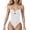 White, variant on FcBaudy Swim Suits for Women,Swimming Suits for Women Fashion Casual Women's Fold Conservative One-Pice Bandage Solid Color Swimsuit Women Swimsuit