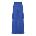 thumbnail image 5 of zanvin Women's High Waist Straight Cylinder Cargo Pants, Solid Color, 5 of 5
