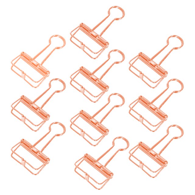 Metal Wire Paper Clamp Binder Clips Colored Multifunction Hollow Out Paper Desktop Office Organizer for Photo File Students School Office Home Supply 10pcs per Box 32mm